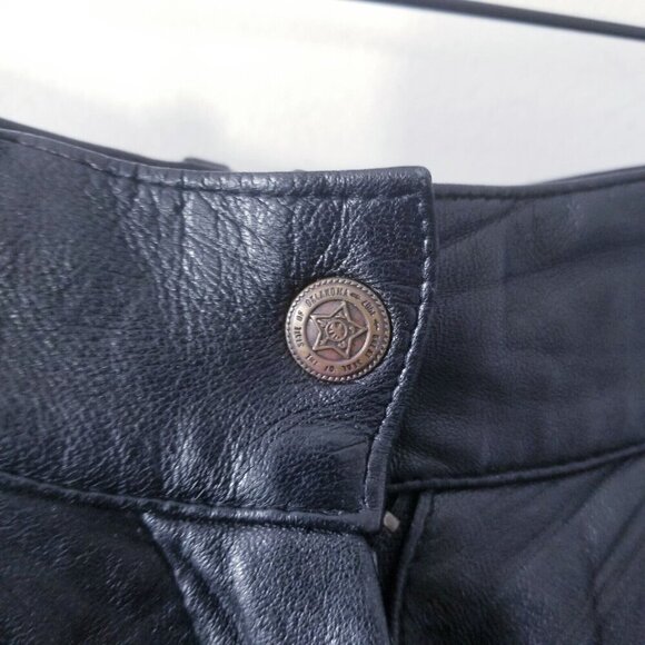 Vintage Diane Freis Leather High Waisted Pants Size M Black - Picture 5 of 6